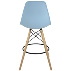 Kit 6 Banquetas Charles Eames Eiffel Wood Design Base Fixa Ma