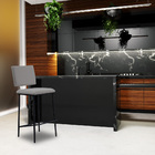 Kit 6 Banquetas Fixa Decorativa Base De Aço Marcius Linho Cin