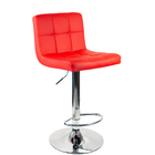 Kit 6 Banquetas Gomos Vermelha Para Cozinha