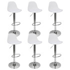 Kit 6 Banquetas Joly Luisa Eames Saarinen Base Giratória Crom