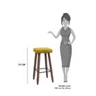 Kit 6 Banquetas Malbec Suede Amarelo Pés Palito Bnn Decor