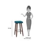 Kit 6 Banquetas Malbec Suede Azul Turquesa Pés Palito Bnn Dec