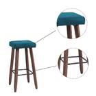 Kit 6 Banquetas Malbec Suede Azul Turquesa Pés Palito Bnn Dec