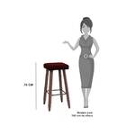 Kit 6 Banquetas Malbec Suede Bordo Pés Palito Bnn Decor