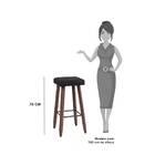 Kit 6 Banquetas Malbec Suede Cinza Pés Palito Bnn Decor