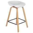 Kit 6 Banquetas Médias Bancada Cozinha Cassia Bd 66 Cm Branco