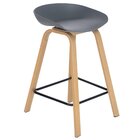 Kit 6 Banquetas Médias Bancada Cozinha Cassia Bd 66 Cm Cinza