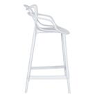 Kit 6 Banquetas Médias Masters Allegra 66 Cm Branco