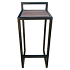 Kit 6 Banquetas Para Area Gourmet Industrial Preta 80cm E Mdf