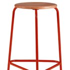 Kit 6 Banquetas Para Cozinha Com Base De Aço Cumbuca Vermelho