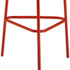 Kit 6 Banquetas Para Cozinha Com Base De Aço Cumbuca Vermelho