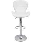 Kit 6 Banquetas Slim Estofada Giratória C/ Regulagem - Branco