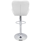 Kit 6 Banquetas Slim Estofada Giratória C/ Regulagem - Branco