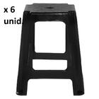 Kit 6 Banquetas Taly Preta