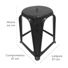 Kit 6 Banquinho Banqueta Plástica Reforçado Suporta 120 Kg