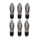 Kit 6 Bicos Dosador Tampa Rolha Garrafa De Vinho Inox