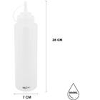 Kit 6 Bisnagas Graduadas Plásticas Flexível 800ml Tubos Barma