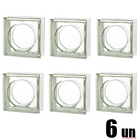 Kit 6 Blocos De Vidro Alpha Incolor - Construmarcas
