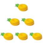 Kit 6 Bóias de Piscina Porta Copos - Abacaxi