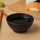 Kit 6 Bowls 120ml Molheiras Plástico Preto Coza Servir Caldas