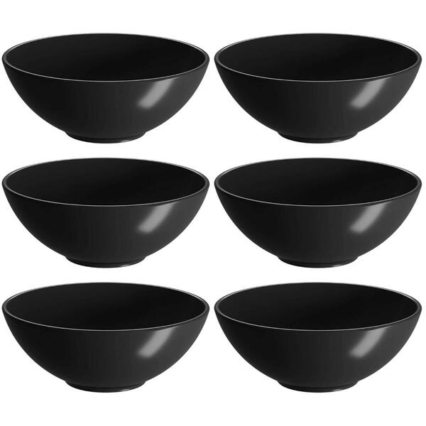 Kit 6 Bowls 120ml Molheiras Plástico Preto Coza Servir Caldas