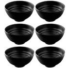 Kit 6 Bowls De Melamina Miso Preto 11,3x6cm Servir Ceviche E