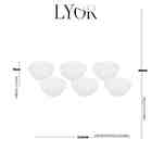 Kit 6 Bowls De Vidro Tigelas 350ml Potes Para Sobremesa King