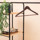 Kit 6 Cabide De Madeira Para Organização De Roupas