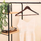 Kit 6 Cabide De Madeira Para Organização De Roupas