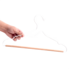 Kit 6 Cabide Ferreiro Com Barra Em Madeira Para Organização D