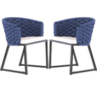 Kit 6 Cadeira Bali Alumínio Em Tricô Náutico E Mesa Trama Ori