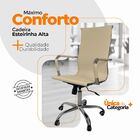 Kit 6 Cadeira Escritório Esteirinha Giratória Alta Ajustável