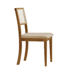 Kit 6 Cadeira Estofada Jantar Rubi Linho Madeira Maciça Bege