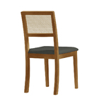 Kit 6 Cadeira Estofada Jantar Rubi Linho Madeira Maciça Chumbo