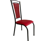 Kit 6 Cadeira Paris Cozinha Tubular Aço Preto Craquelado Esto