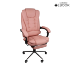 Kit 6 Cadeira Presidente Ergonômica Apoio Para Pés Ajustável