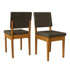 Kit 6 Cadeiras 100% Madeira Maciça Encosto E Assento Estofado