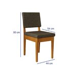 Kit 6 Cadeiras 100% Madeira Maciça Encosto E Assento Estofado