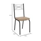 Kit 6 Cadeiras 119 Europa Preto/rattan - Artefamol