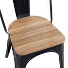 Kit - 6 Cadeiras + 4 Banquetas Altas Tolix Com Encosto - Pret