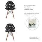 Kit 6 Cadeiras Akron Eames Preta