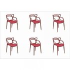 Kit 6 Cadeiras Allegra  Cereja