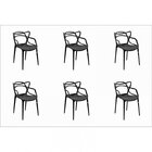 Kit 6 Cadeiras Allegra  Preto