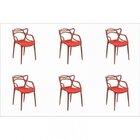 Kit 6 Cadeiras Allegra  Vermelho