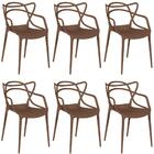Kit 6 Cadeiras Allegra - Marrom