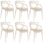 Kit 6 Cadeiras Allegra - Nude