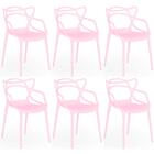 Kit 6 Cadeiras Allegra - Rosa