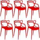 Kit 6 Cadeiras Allegra - Vermelho