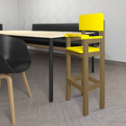 Kit 6 Cadeiras Alta Refeição Infantil Criança Restaurante Lan