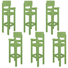 Kit 6 Cadeiras Alta Refeição Infantil Criança Restaurante Lan